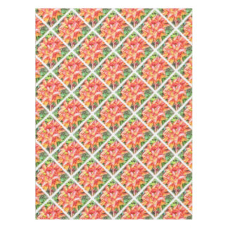 Helen's Coral Coloured Lilies Watercolor Tablecloth