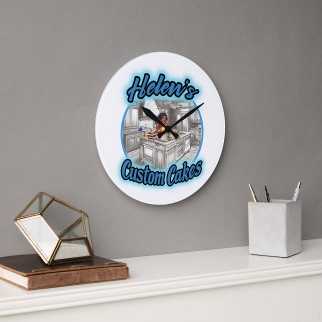 Helen's Custom Cakes Large Clock (Office)