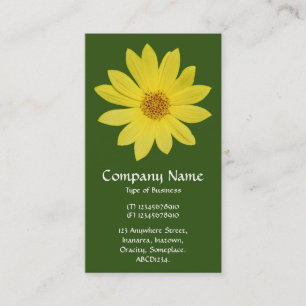 Helianthus 'Lemon Queen' Sunflower - Forest Green Business Card