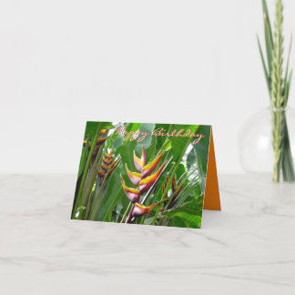 Heliconia Birthday Card