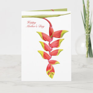 Heliconia Branch Mother's Day Card