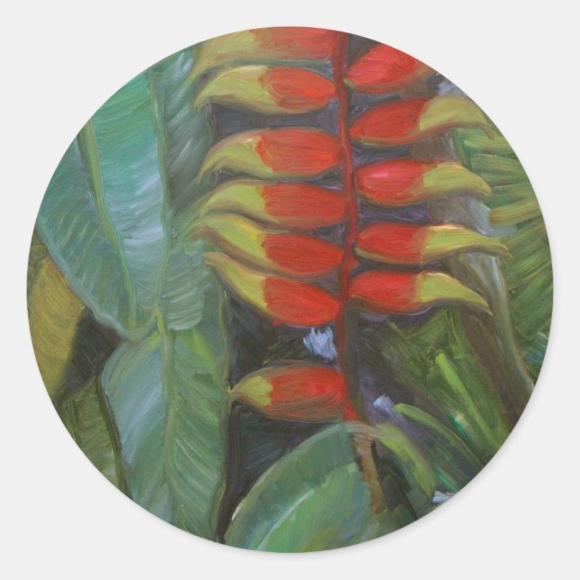 Heliconia Classic Round Sticker (Front)