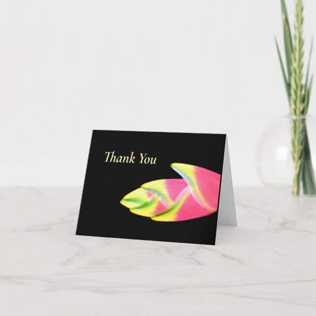 Heliconia Floral Thank You Card (Front)