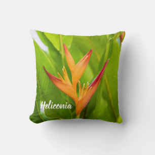 Heliconia Flowers Botanical Plant Garden Design Cushion