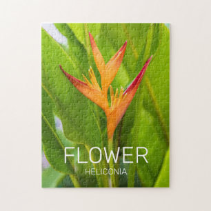 Heliconia Flowers Botanical Plant Garden Design Jigsaw Puzzle