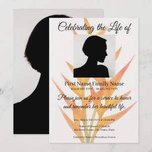 Heliconia memorial invitation