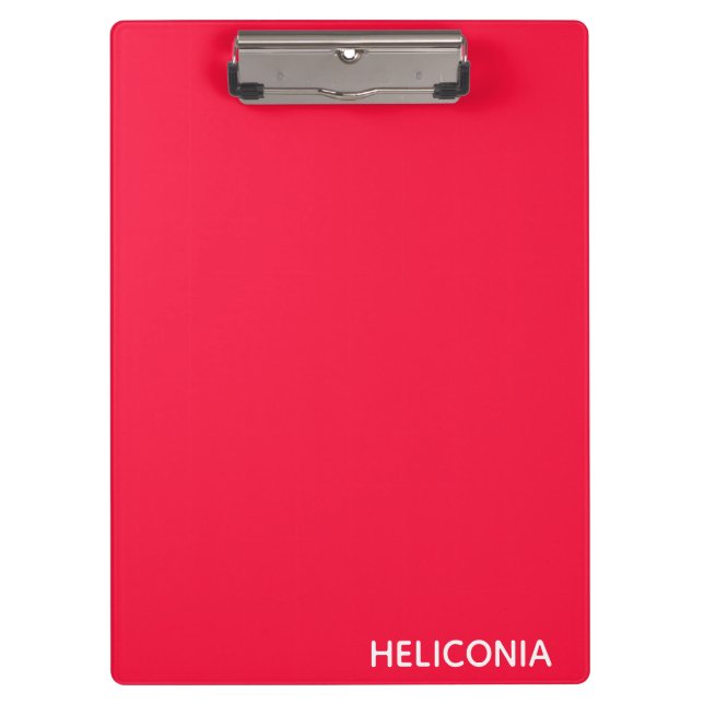 Heliconia red color name clipboard (Front)