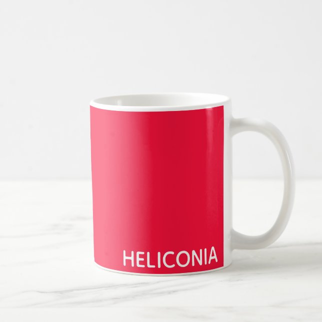 Heliconia red color name coffee mug (Right)