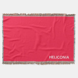 Heliconia red color name throw blanket