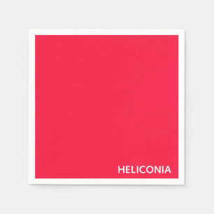 Heliconia red colour name napkin