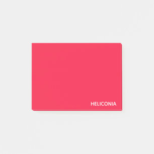 Heliconia red colour name post-it notes