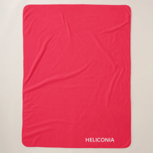 Heliconia red colour name sherpa blanket
