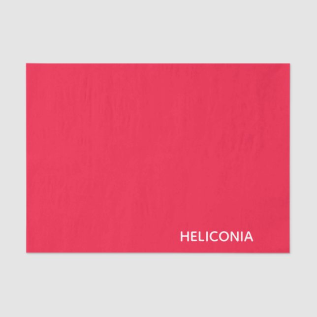 Heliconia red colour name tissue paper (Front)