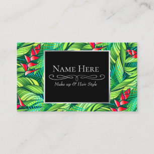 Heliconia tropical floral business card