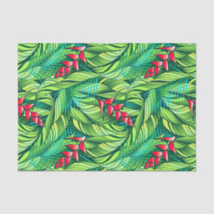 Heliconia tropical floral tissue paper
