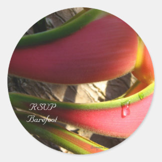 Heliconia Tropical Wedding Envelope Seals