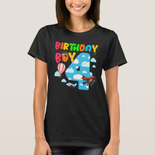 Helicopter 4th Birthday Boy Aeroplane Plane Pilot T-Shirt