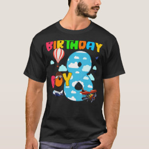 Helicopter 8th Birthday Boy Aeroplane Plane Pilot T-Shirt