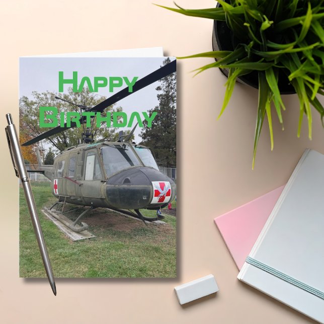 Helicopter Aeroplane, Cool Aviation Birthday Card (Creator Uploaded)
