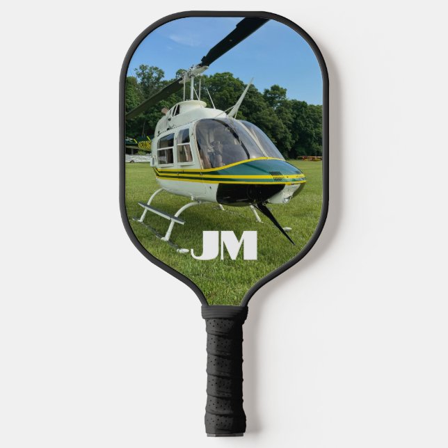Helicopter Aeroplane Photo, Aviation, Personalised Pickleball Paddle (Front)