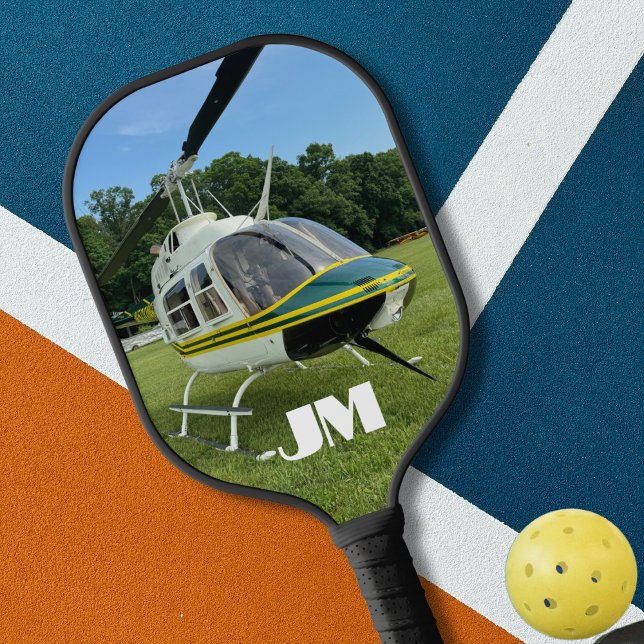 Helicopter Aeroplane Photo, Aviation, Personalised Pickleball Paddle (Creator Uploaded)