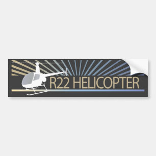 Helicopter Aircraft Bumper Sticker