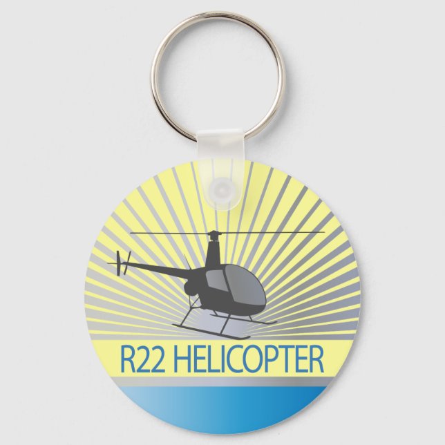 Helicopter Aircraft Key Ring (Front)