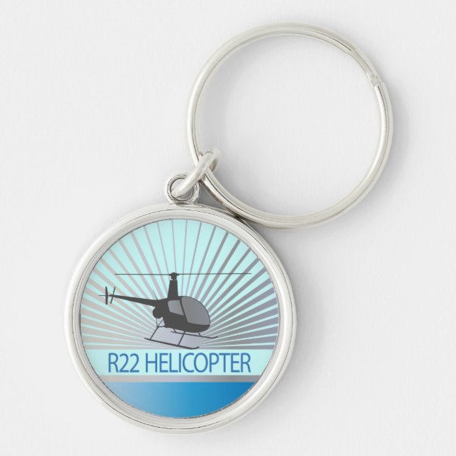 Helicopter Aircraft Key Ring (Front)