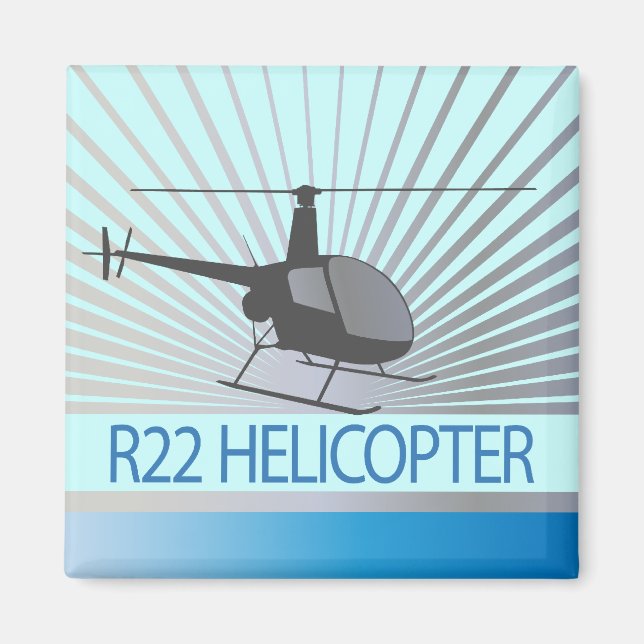 Helicopter Aircraft Magnet (Front)