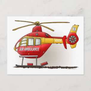 Helicopter Ambulance Postcard