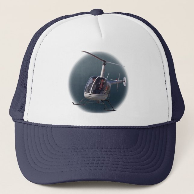 Helicopter Baseball Caps Helicopter Trucker Hat (Front)