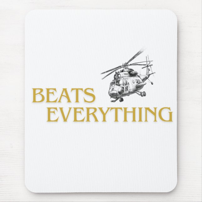 Helicopter beats everything mouse mat (Front)
