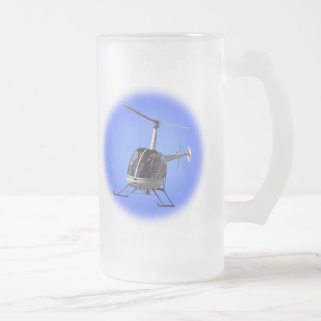 Helicopter Beer Glass Flying Chopper Mugs Steins (Right)