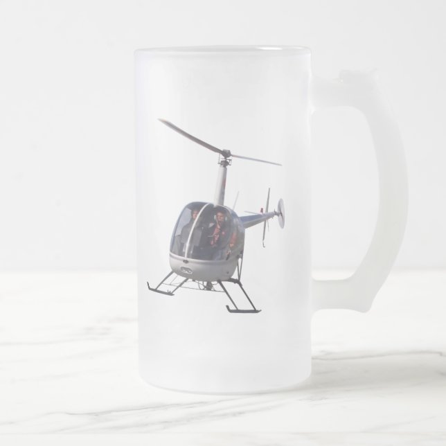 Helicopter Beer Glass Flying Chopper Mugs Steins (Right)