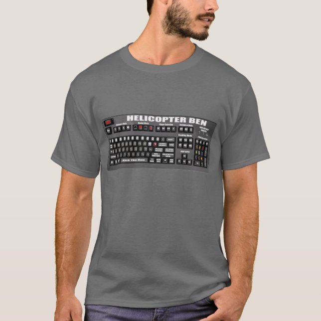 Helicopter Ben's Keyboard T-Shirt (Front)