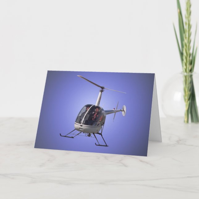 Helicopter Card Flying Chopper Greeting Card (Front)
