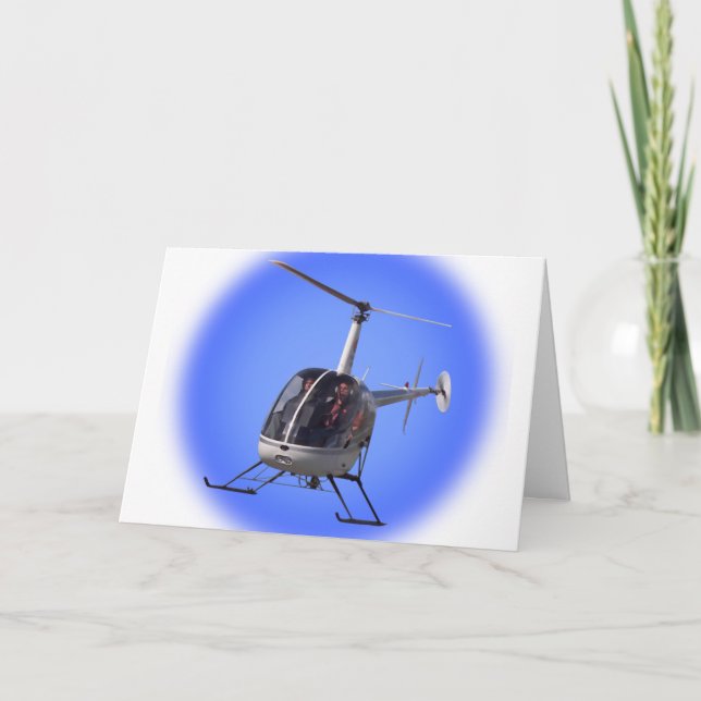 Helicopter Card Flying Chopper Greeting Card (Front)