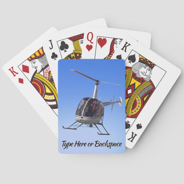 Helicopter Cards Flying Helicopter Playing Cards (Back)