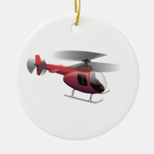 Helicopter Ceramic Tree Decoration