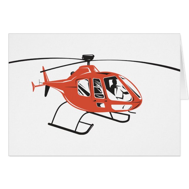 Helicopter Chopper Retro (Front Horizontal)