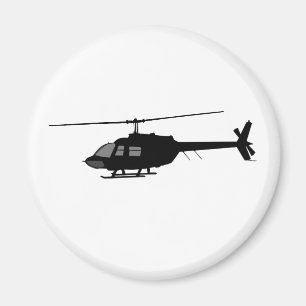 Helicopter Chopper Silhouette Customise Colour Magnet