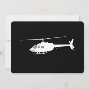 Helicopter Chopper Silhouette Flying Black