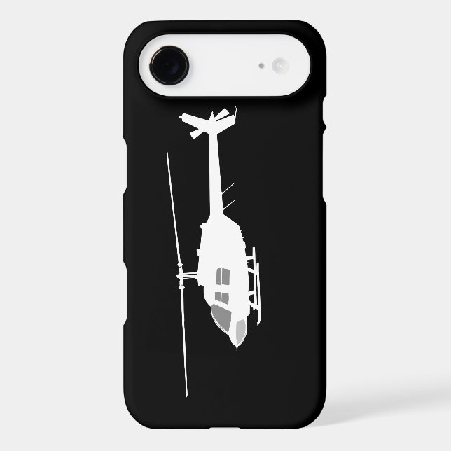 Helicopter Chopper Silhouette Flying Black Case-Mate iPhone Case (Back)