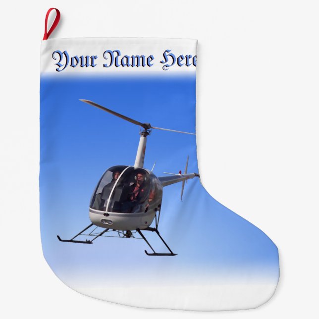 Helicopter Christmas Stocking Helicopter Stocking (Front)