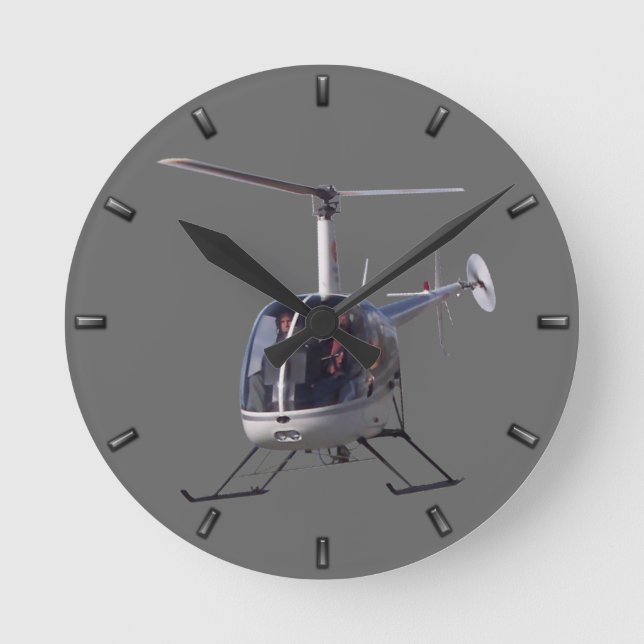 Helicopter Clock Flying Helicopter Wall Clock Gift (Front)