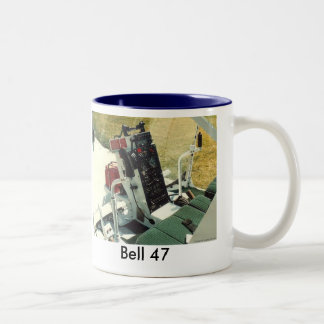 Helicopter cockpit Two-Tone coffee mug