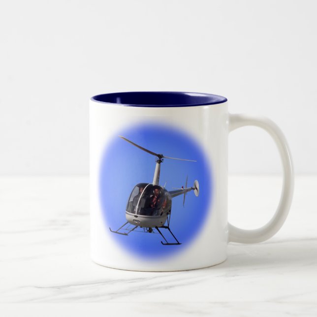 Helicopter Coffee Cup Flying Chopper Mugs Glasses (Right)