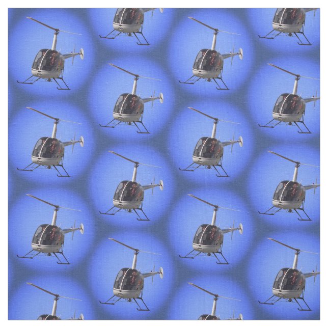 Helicopter Fabric Flying Helicopter Custom Fabric (Swatch)