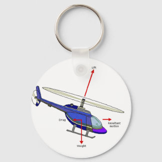 Helicopter Flight Diagram Key Ring