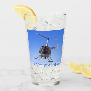 Helicopter Glass Personalised Chopper Glasses